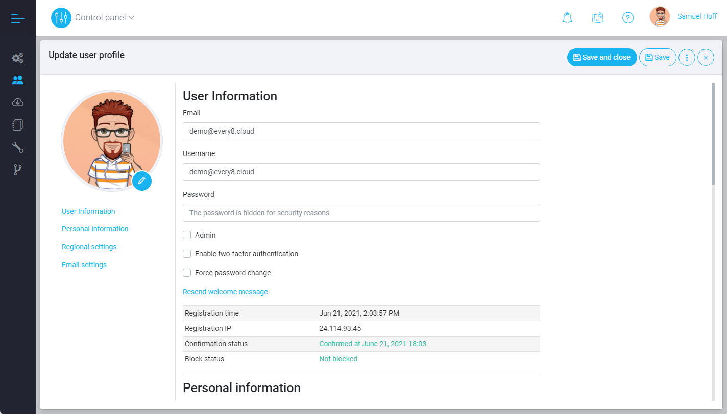 Modifying Users