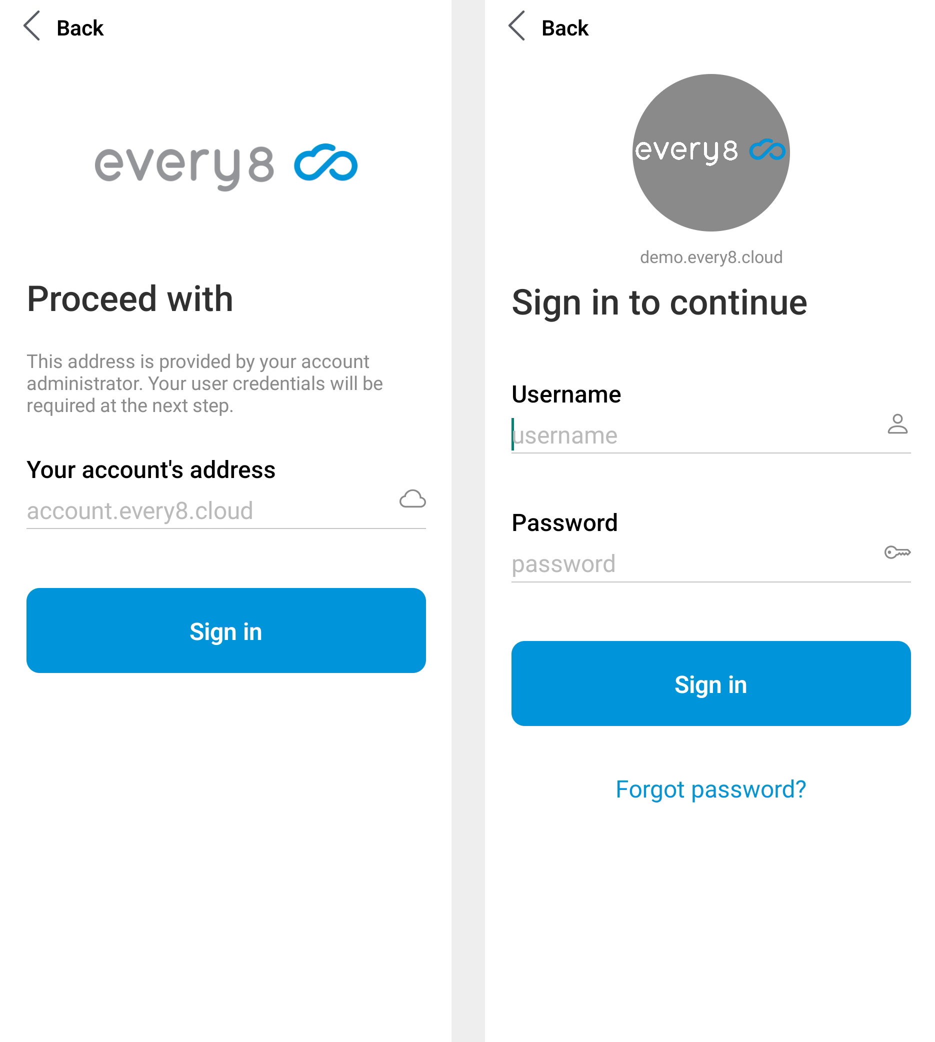 Signing In Screenshot