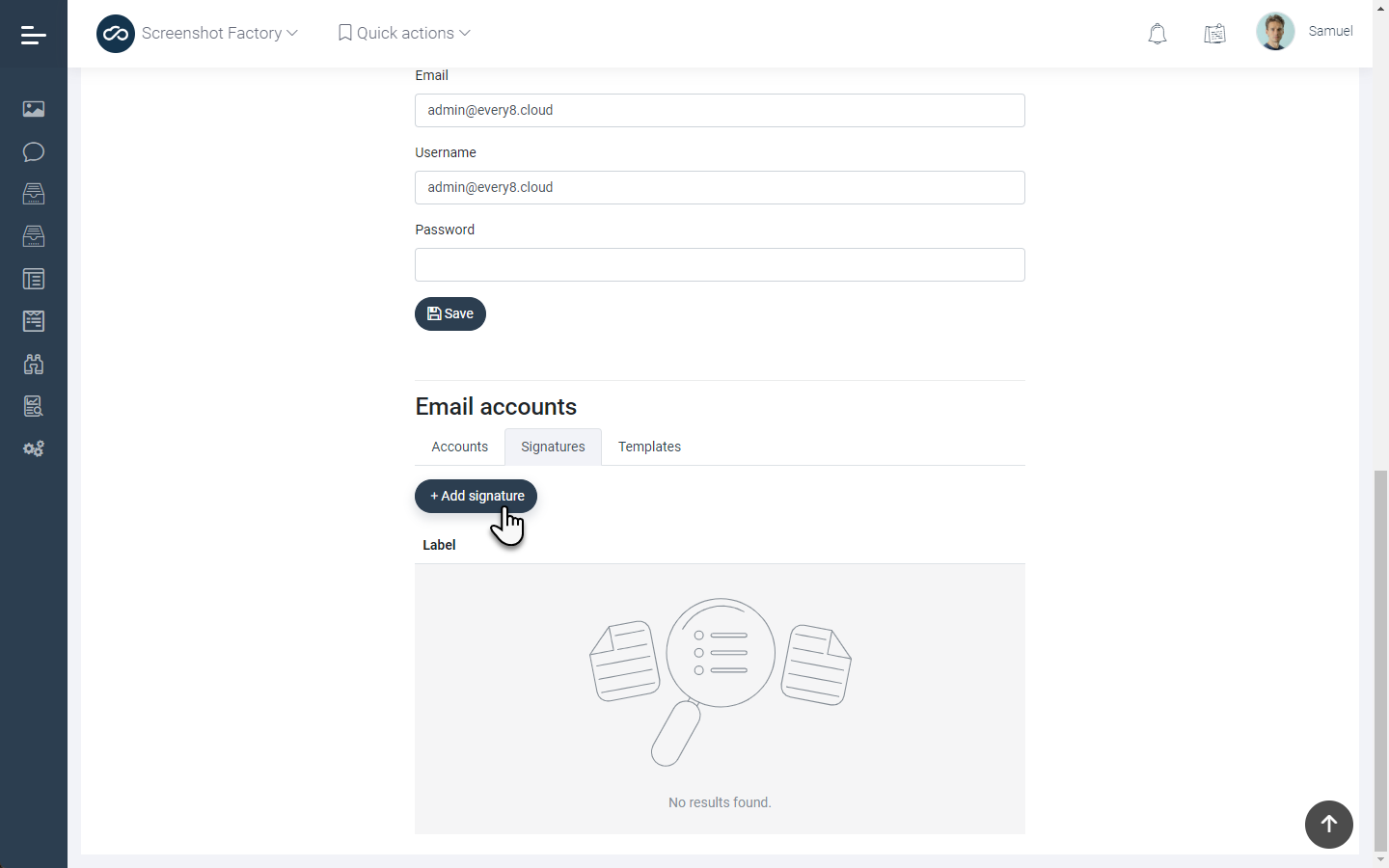 Add Your Email Signature screenshot