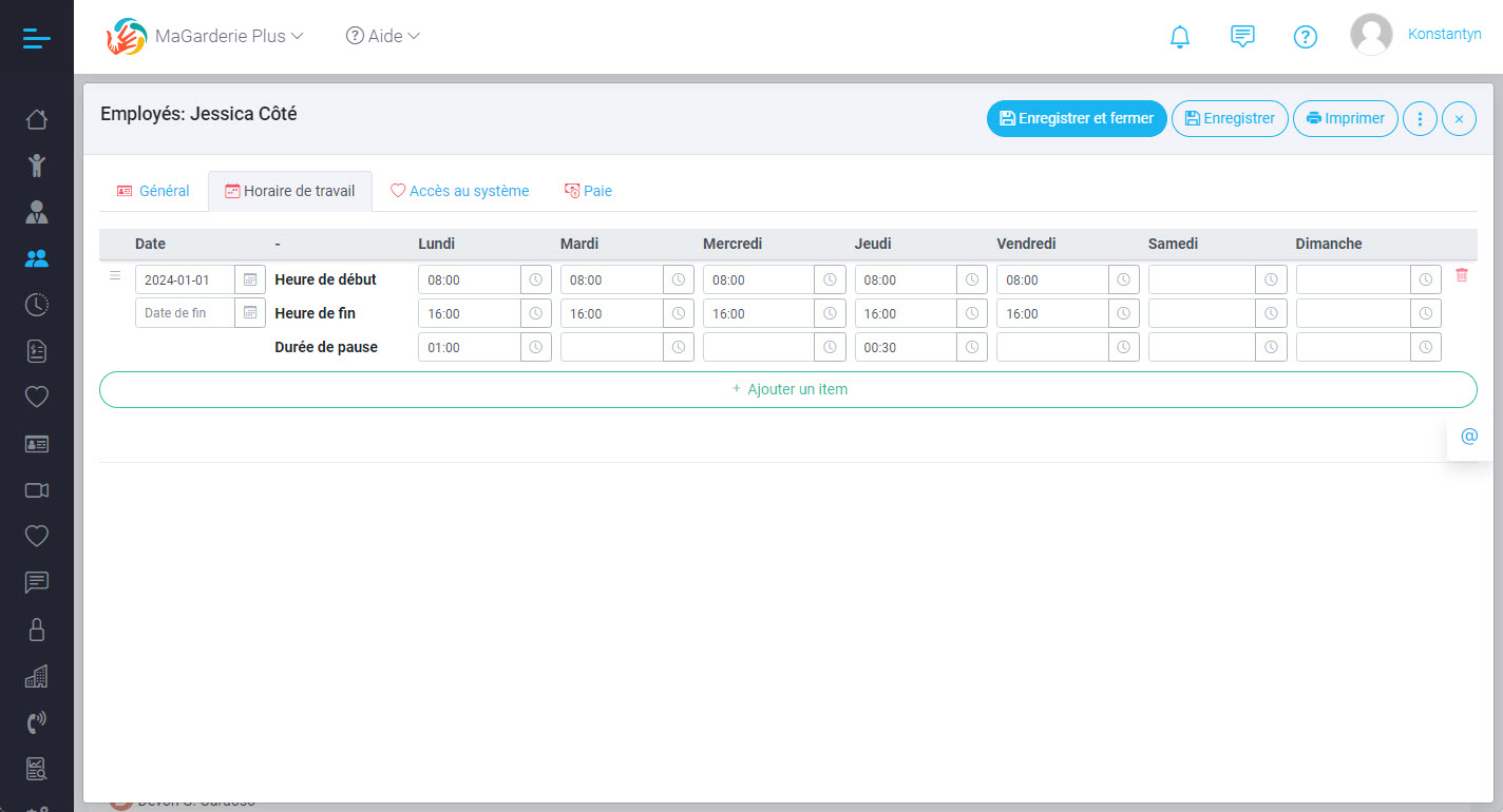 Employee time management has reached a new level with our MaGarderie Plus application. Employee time management has reached a new level with our MaGarderie Plus application.